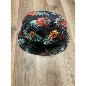 Neff Bucket Hat Black Green Red Yellow Floral Paradise
